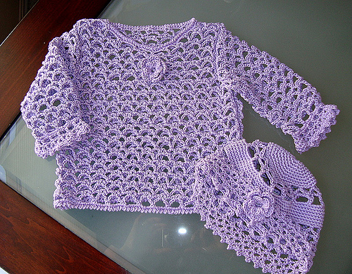 Lavender Crocheted set